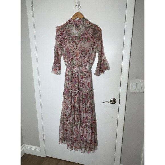 MISA LOS ANGELES Pamelina Chiffon Tiered Maxi Dress Paisley Shopbop S Small Wome - Picture 7 of 11